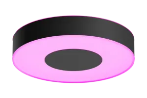 Philips Hue Xamento badkamerplafondlamp - wit en gekleurd licht - zwart - 38cm