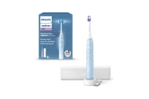 Philips Sonicare 6100 series - Elektrische Tandenborstel - Lichtblauw - Sensitive opzetborstel - Reisetui - Gevoelige tanden - HX7406/02