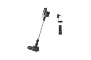 Philips Steelstofzuiger Draadloos XC3033/01 - Zuigmond met LED verlichting - Zonder Zak - Met Kruimeldief - Batterijduur tot 60 min - Lichtgewicht - Zwart