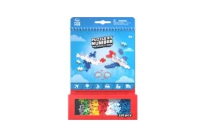 Plus-Plus Activiteitenblok Vervoer - puzzelen met nummers en bouwstenen - vanaf 5 jaar