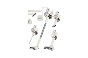 Princess Silent Storm Draadloze steelstofzuiger 339380 - 30 min gebruiktijd - Handige parkeerfunctie - Wit - Krachtige motor - 3 snelheden - Extra Hepafilter