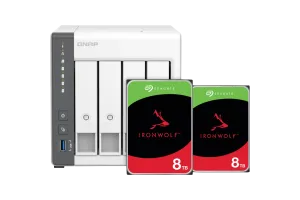 QNAP TS-433-4G + Seagate Ironwolf 16TB (2x8TB)