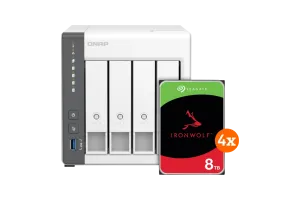 QNAP TS-433-4G + Seagate Ironwolf 32TB (4x8TB)