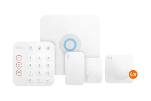 Ring Alarmsysteem met 1 magneetcontacten en 4 bewegingssensoren