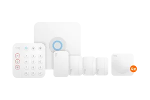 Ring Alarmsysteem met 3 magneetcontacten en 4 bewegingssensoren