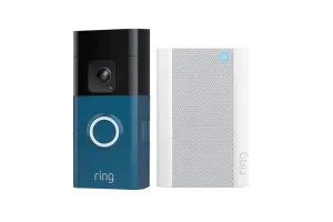 Ring Battery Video Doorbell Plus + Chime Pro + Voorpaneel Blauw
