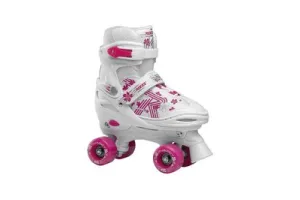 Roces - Quaddy 3.0 - Rolschaatsen - Kinderen - Wit - Roze - 34-37