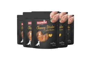 Rosewood Chewy Sticks - Hondensnacks - Kip - Medium - 8 zakjes van 4 Kauwstaven