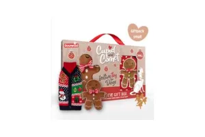 Rosewood Cupid&amp;Comet- Giftset - Honden trui, speeltje &amp; snack - Peperkoekman - Gingerbread man - kerstcadeau - Small