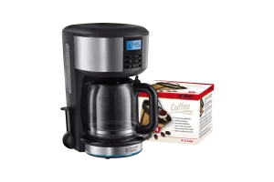 Russell Hobbs Buckingham Zilver Koffiezetapparaat + Scanpart Permanent Filter