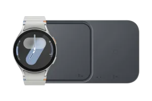 Samsung Galaxy Watch 7 4G Zilver 44mm + Duo Draadloze Oplader