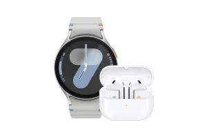 Samsung Galaxy Watch 7 4G Zilver 44mm + Galaxy Buds3 Wit