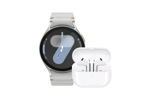 Samsung Galaxy Watch 7 Zilver 44mm + Galaxy Buds3 Wit