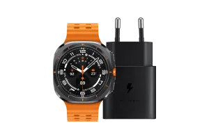 Samsung Galaxy Watch Ultra 4G Grijs/Oranje 47mm + Oplader 25W