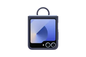 Samsung Galaxy Z Flip 6 Siliconen Back Cover Ring Donkerblauw