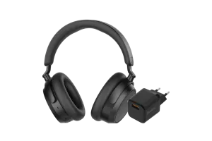 Sennheiser Accentum Plus Zwart + BlueBuilt Quick Charge Oplader met Usb A Poort 18W Zwart