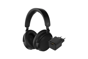 Sennheiser Accentum Wireless Zwart + BlueBuilt Quick Charge Oplader met Usb A Poort 18W