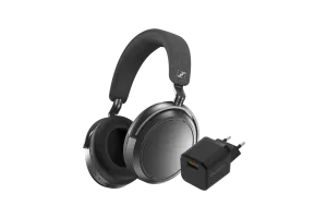 Sennheiser Momentum 4 Wireless Grijs + BlueBuilt Quick Charge Oplader met Usb A Poort 18W