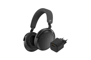 Sennheiser Momentum 4 Wireless Zwart + BlueBuilt Quick Charge Oplader met Usb A Poort 18W