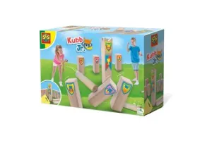 SES - Kubb Jr. - Kubb junior - vrolijke, houten onderdelen - in handige bewaartas