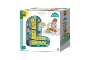 SES - Tiny Talents - Kralenframe giraf - kralenspiraal - gemaakt van echt hout - Speelgoed 1 jaar