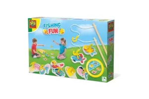 SES - Vissen vangen - op de grond of in het water - inclusief hengels, vissen en handige bewaartas