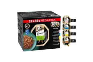 Sheba Kattenvoer - Sauce Collection - Mix in Saus - Kuipjes 32x85g