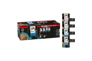 Sheba Kattenvoer - Sauce Collection - Vis Selectie - 40x85g Mega-Pack