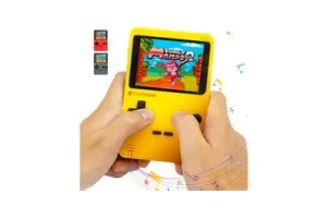Silvergear Retro Game Console - Spelcomputer Voor Kinderen - Handheld - 240 Classic Games - Geel