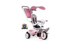 Smoby - Baby Balade Plus Roze - Driewieler met duwstang