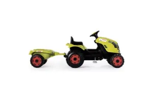 Smoby - Claas Farmer Xl Traktor + Aanhangwagen - Traptractor