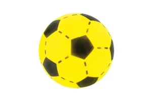 Softbal foam - voetbal print - geel- zacht - diameter 20 cm - speelgoed ballen
