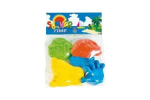 Strand/zomer speelgoed zandvormen/figuren setje 6 delig - zandbak vormpjes voor kinderen