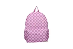 Studio V Check This! - Rugzak - Gevoerd - 13,6 liter - 39 x 29 x 12 cm - Ruitpatroon - Paars