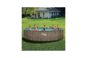 Summer Waves Elite Frame Zwembad - 610 x 122 cm - Bruin Wicker