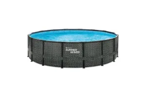 Summer Waves Zwembad Elite Frame 488 x 122 cm Dark Herringbone