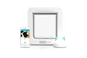 Sureflap Microchip Huisdierluik Connect Bundel - Kattenluik - Hondenluik - Wit - 17 x 17,8 cm