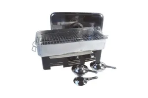 Tafel Rookoven Plat - RVS - 42x20x29 cm