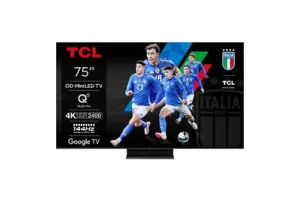 TCL C76 75C765 tv 190,5 cm (75") 4K Ultra HD Smart TV Wifi Titanium 2400 cd/m2