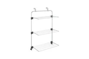 Tomado - Droogrek Gale - 11 meter Drooglengte - Ophangbaar aan Deur of douchewand - Zilvergrijs - 5 jaar garantie