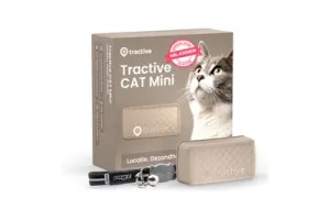Tractive CAT Mini - Katten GPS met Gezondheid &amp; Activity tracker - Inclusief Rogz halsband - Bruin