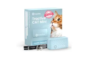Tractive CAT Mini - Slimme gps-tracker voor katten met gezondheidsmonitoring - Inclusief Rogz halsband - Munt