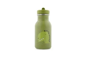 Trixie Drinkfles - Mr. Dino - RVS Waterfles voor kinderen - 350ml - Lekvrije Fles - Groen