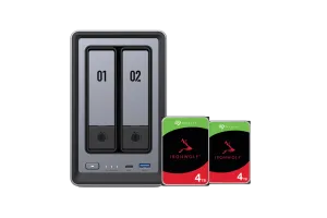 UGREEN NASync DXP2800, Seagate Ironwolf 4TB Duo Pack