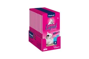 Vitakraft Liquid Snack zalm - 11x6 stuks (66 stuks) - 66x15 gram
