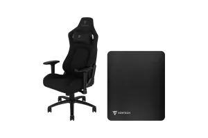 Vortech Pro Gamestoel Zwart + Vloermat