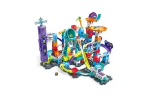 VTech Marble Rush Space Magnetic Mission Set XL300E Knikkerbaan - 120 Onderdelen - Incl. 10 Knikkers met Licht- en Geluidseffecten - Speelgoed 4 t/m 12 Jaar