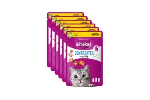 Whiskas Dental Treats - Kattensnacks - Kip - 6 x 40 g
