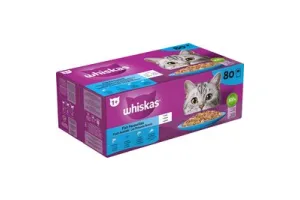 Whiskas Kattenvoer - Adult 1+ - Vis in gelei - Giga-Pack 80x85g