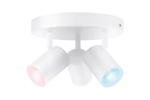 WiZ 3 spots Imageo rond - Gekleurd en Wit licht - GU10 - wit